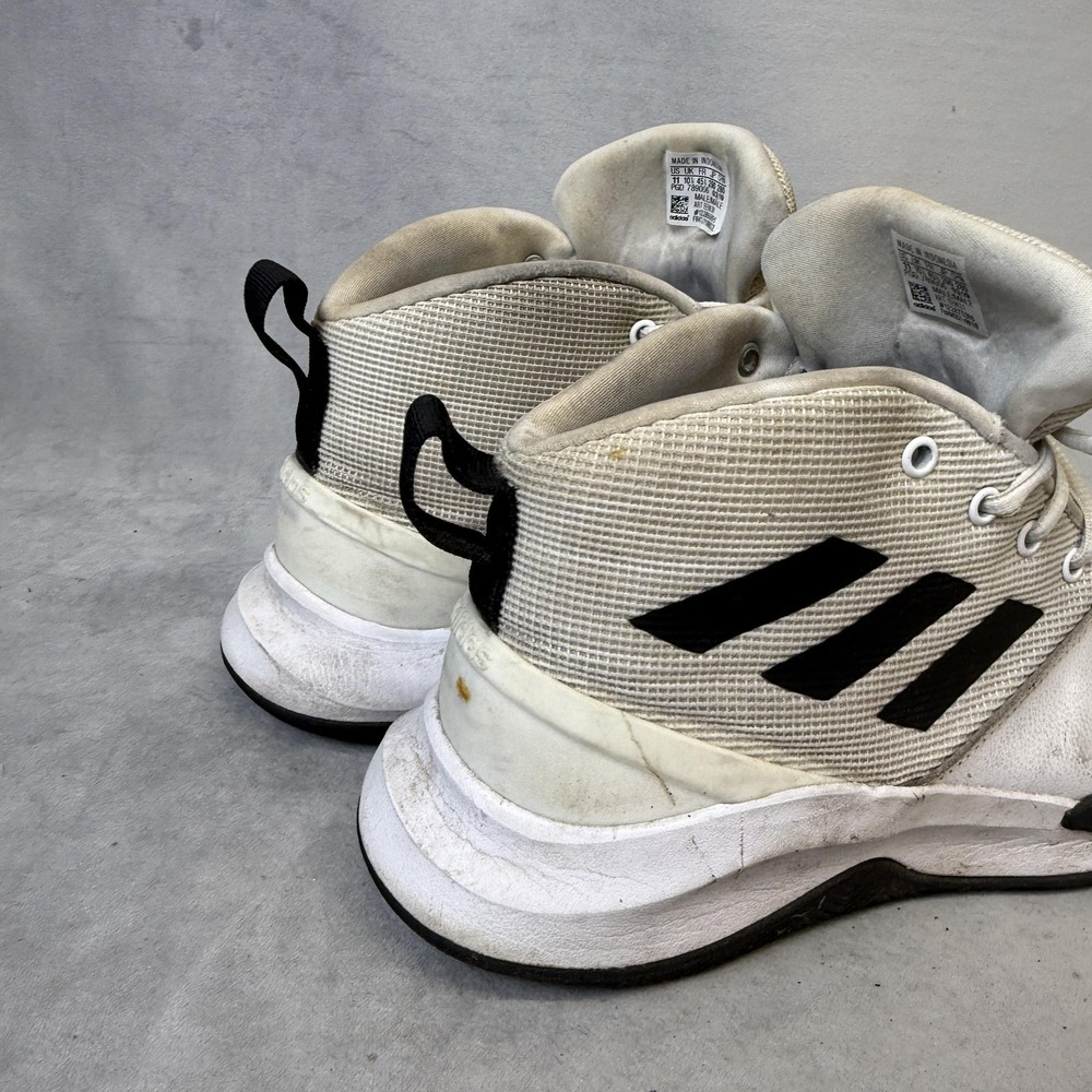 Adidas Basketball Shoes Mens Size 11 White Black Cloudfoam Adiwear Mid‎ Top - Picture 3 of 11